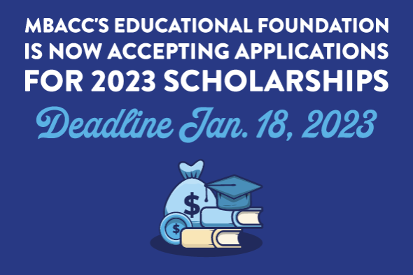 mbacc's educational foundation is now accepting applications for 2023 scholarships